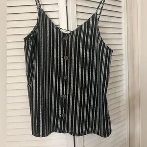 Maurice’s striped black tank top